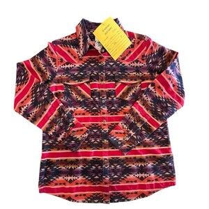Ariat REAL Sedona Serape Shirt New With Tags Womens Size Medium Western Red